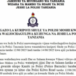 Majina ya Waliochaguliwa Kujiunga Jeshi la Polisi 2025