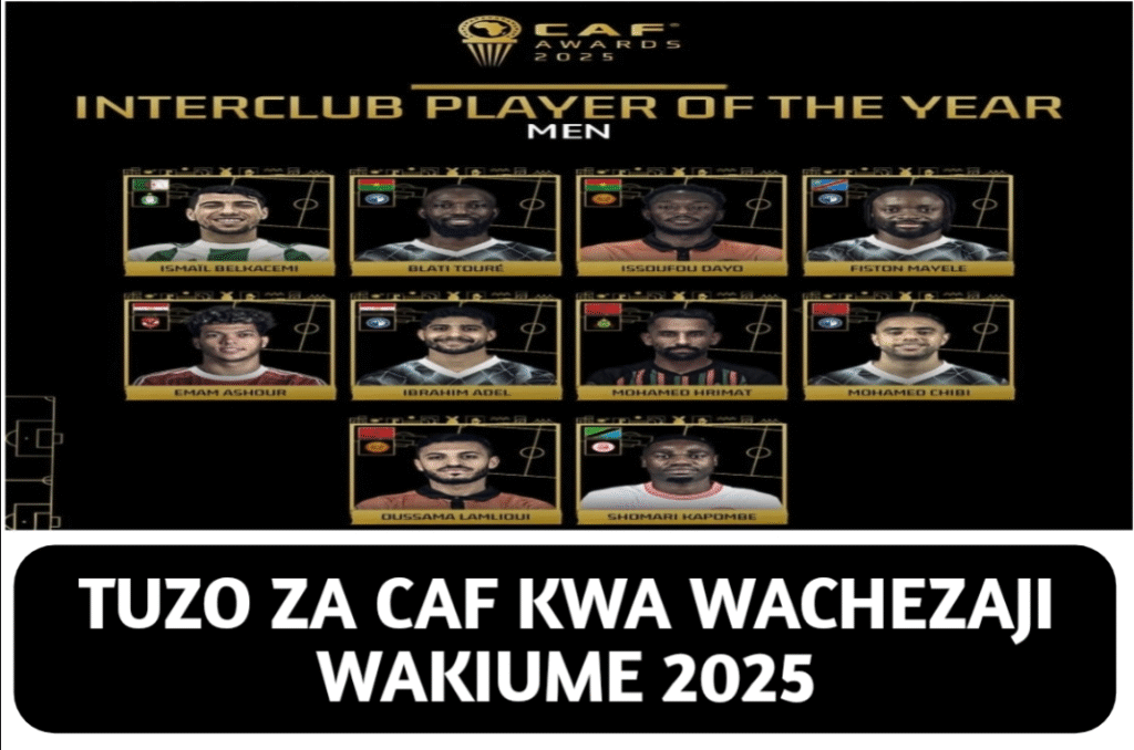 Wanaowania Tuzo ya Mchezaji Bora Afrika 2025 Wajulikana