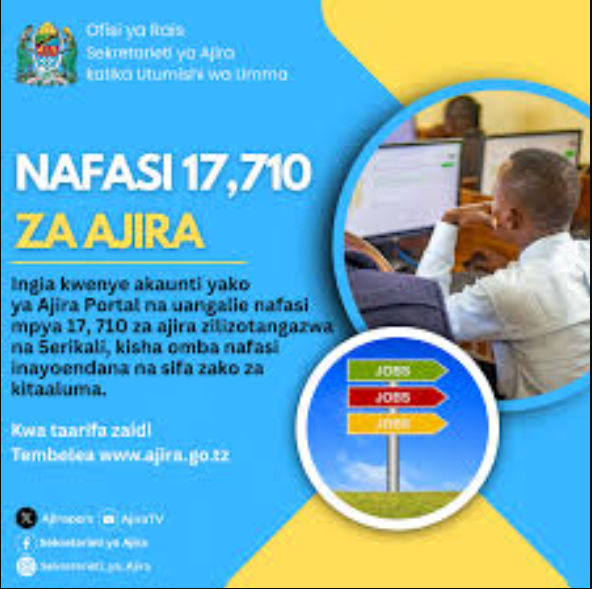 SERIKALI YATANGAZA NAFASI ZA AJIRA MPYA 2025